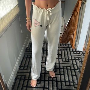 wildfox white joggers